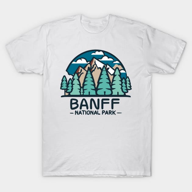 BANFF National Park Canada T-Shirt by RetroColors